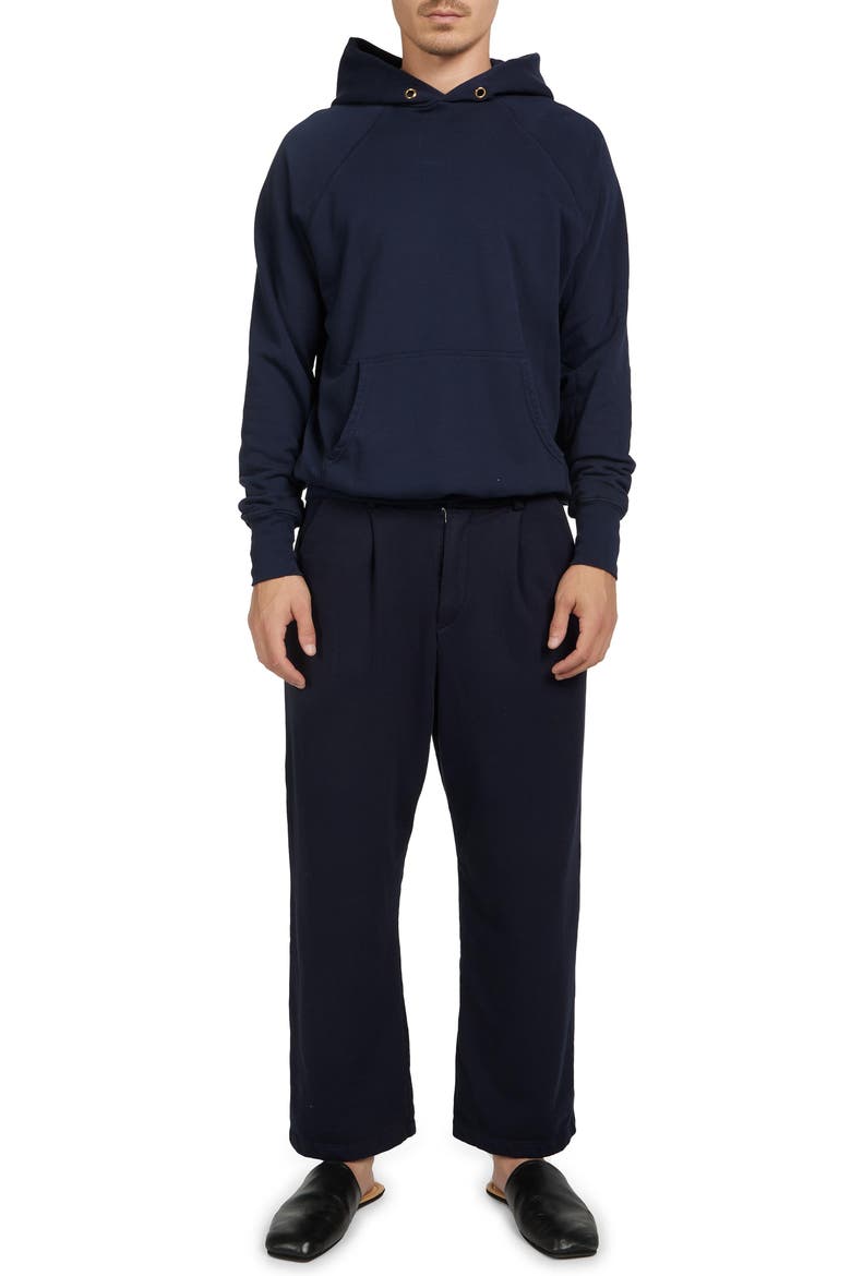 French Terry Classic Raglan Hoodie, Alternate, color, NAVY