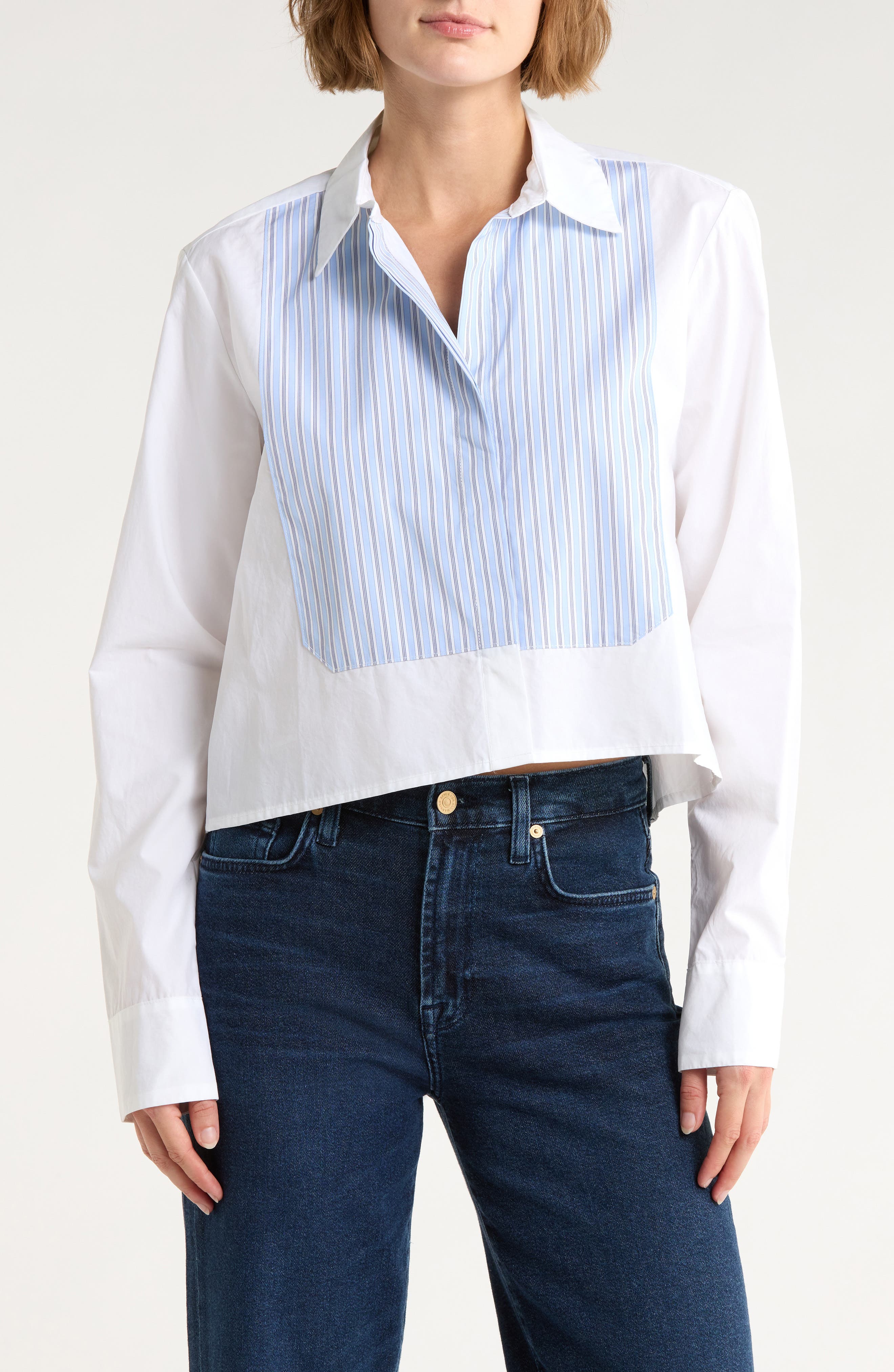 CISSA The Bib Cotton Button-Up Shirt