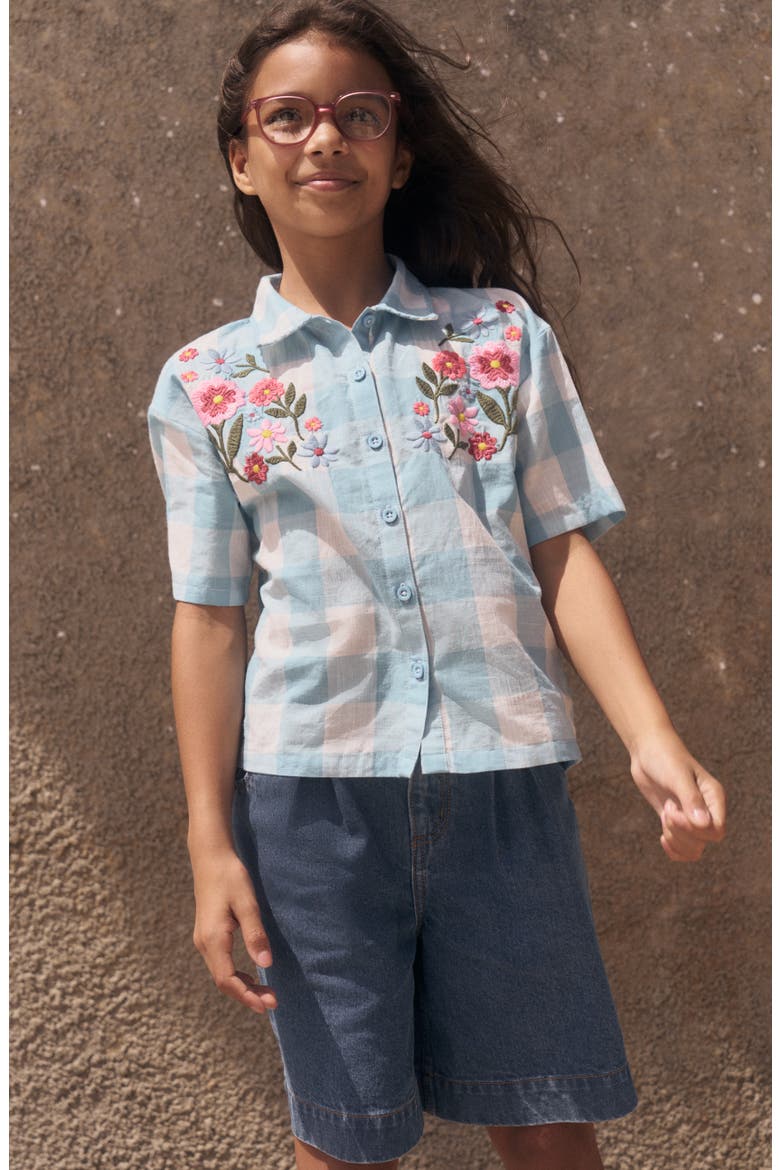 Kids' Longer Length Denim Shorts, Alternate, color, VINTAGE DENIM