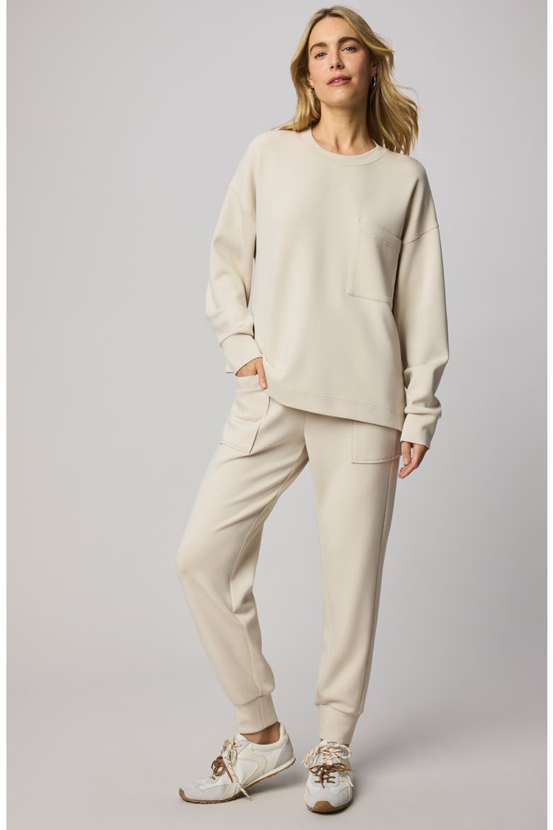 ScubaSoft Crewneck Sweatshirt, Alternate, color, PALE OAK WHITE