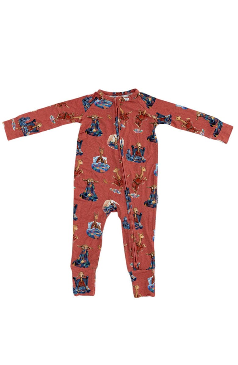 Charlie Lou Baby<sup>®</sup> Llama Llama Red Pajama Double Zipper Convertible Romper, Main, color, Red