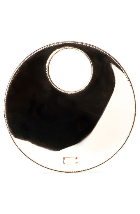 Juno Round Crinkled Leather Crossbody Bag