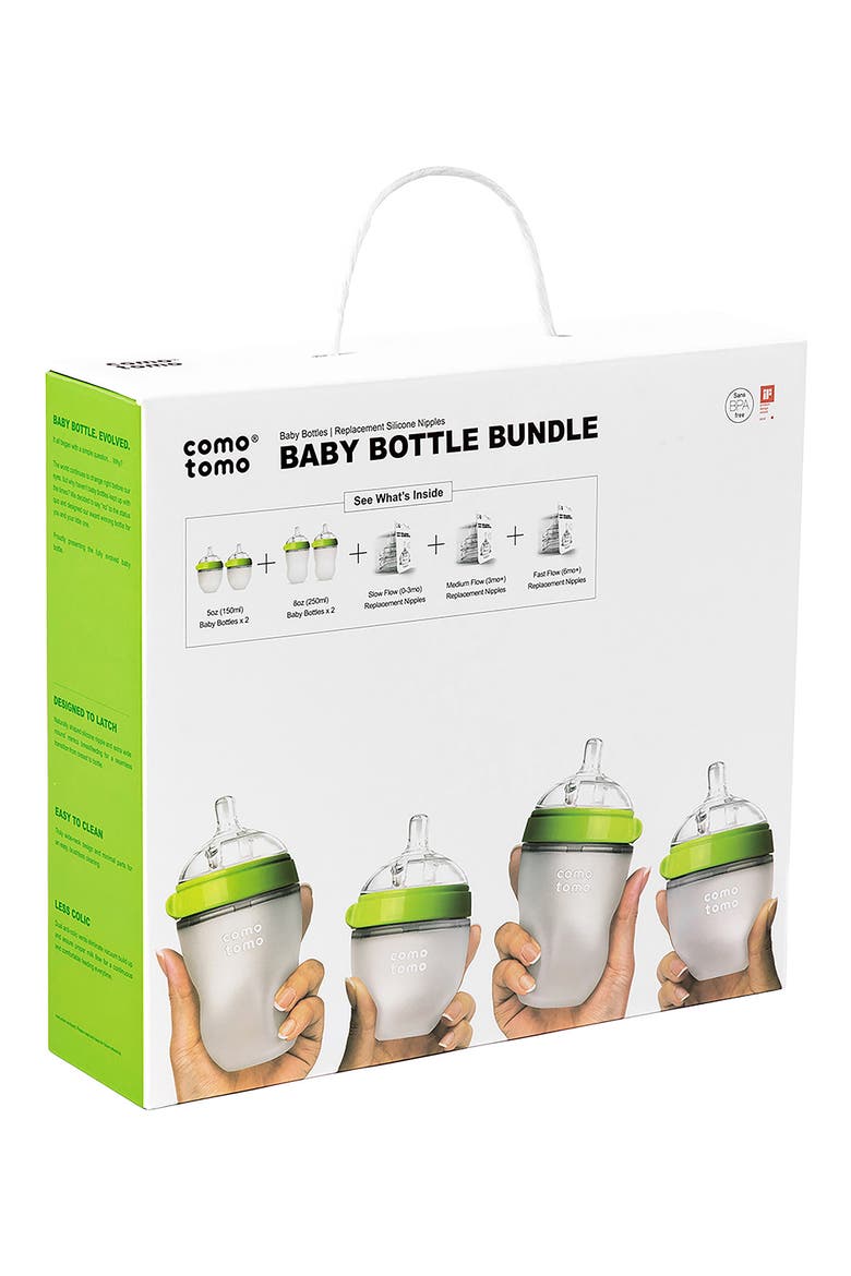 Baby Bottle Bundle, Alternate, color, GREEN