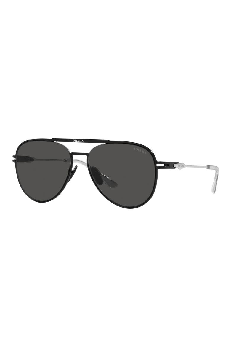 49mm Small Aviator Sunglasses, Alternate, color, MATTE BLACK