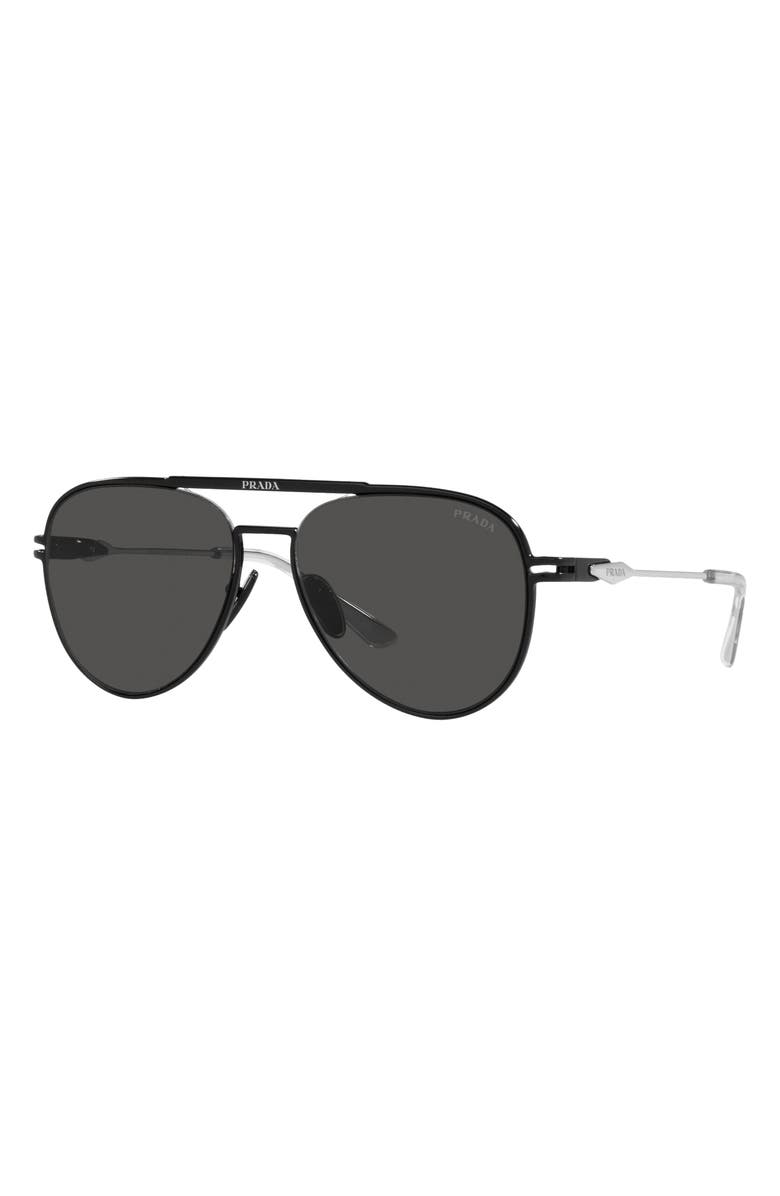 Prada 49mm Small Aviator Sunglasses, Alternate, color,