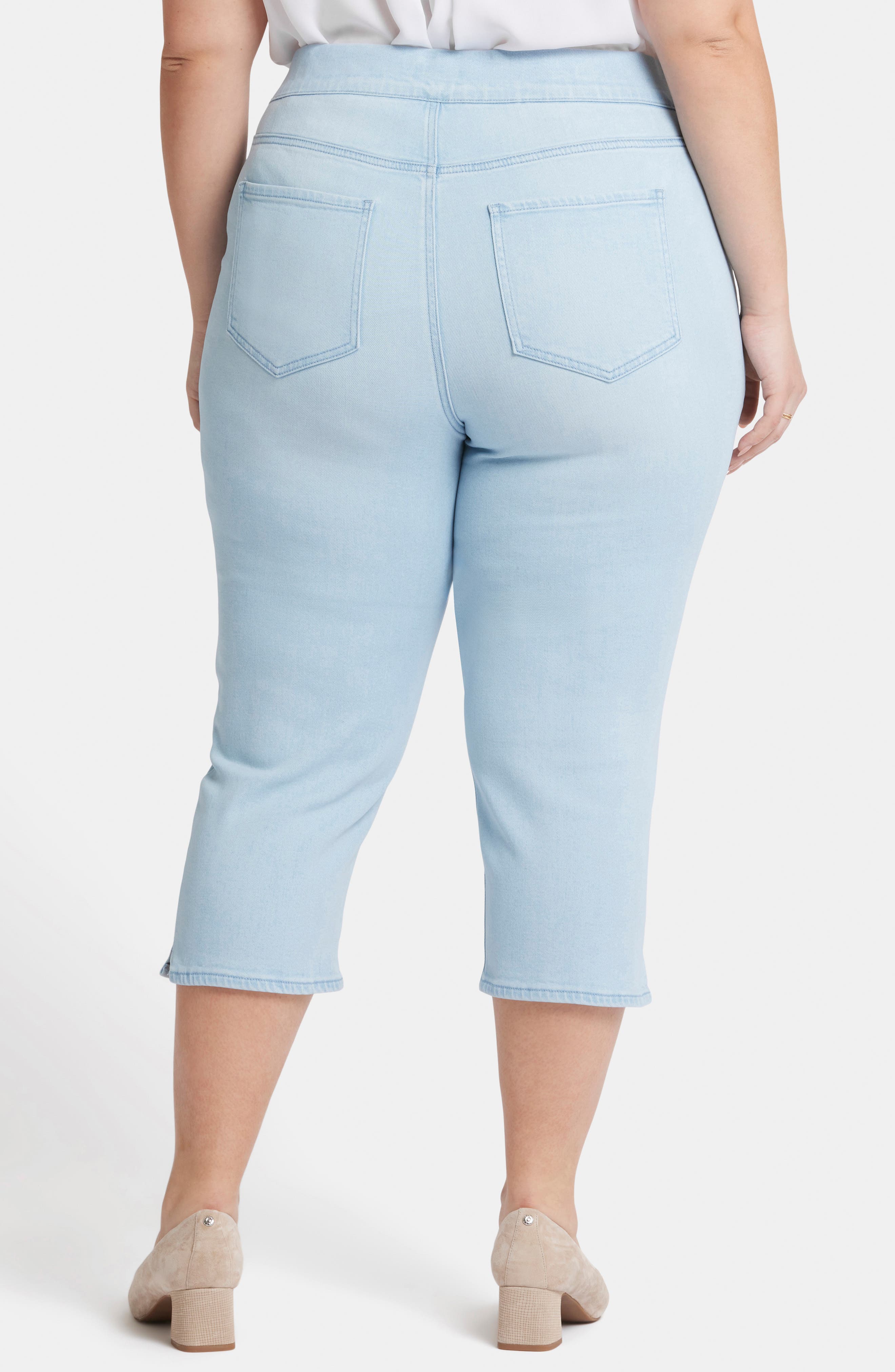 Dakota Side Slit Pull-On Capri Jeans - image 4