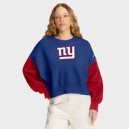 Nike Women's Nike Royal New York Giants Oversized Color-Block Pullover Sweatshirt