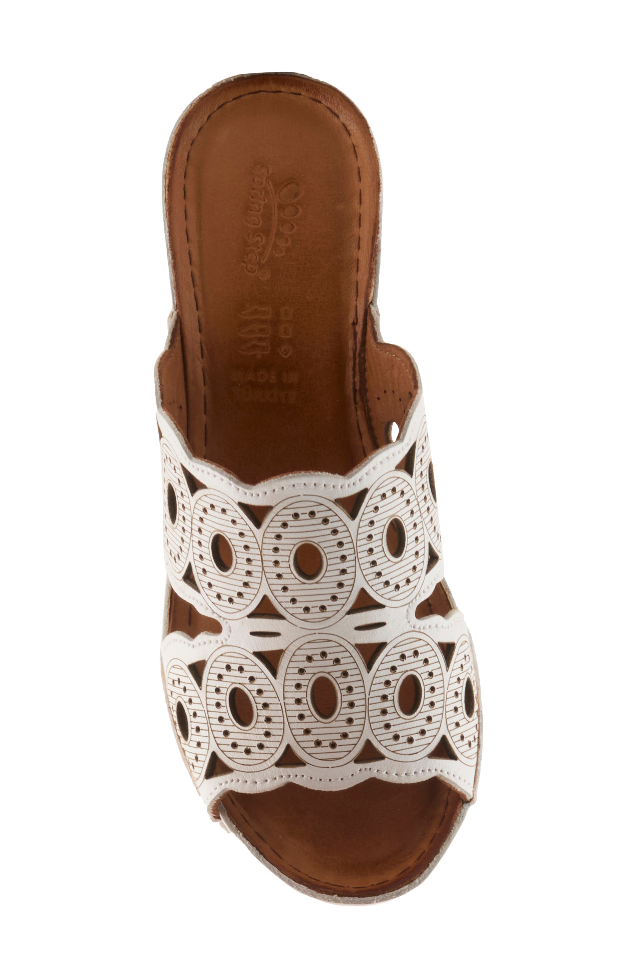 Spring Step Labarnas Platform Wedge Slide Sandal, Alternate, color, White