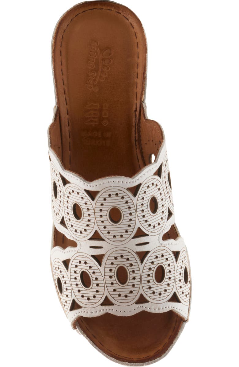 Spring Step Labarnas Platform Wedge Slide Sandal, Alternate, color, White