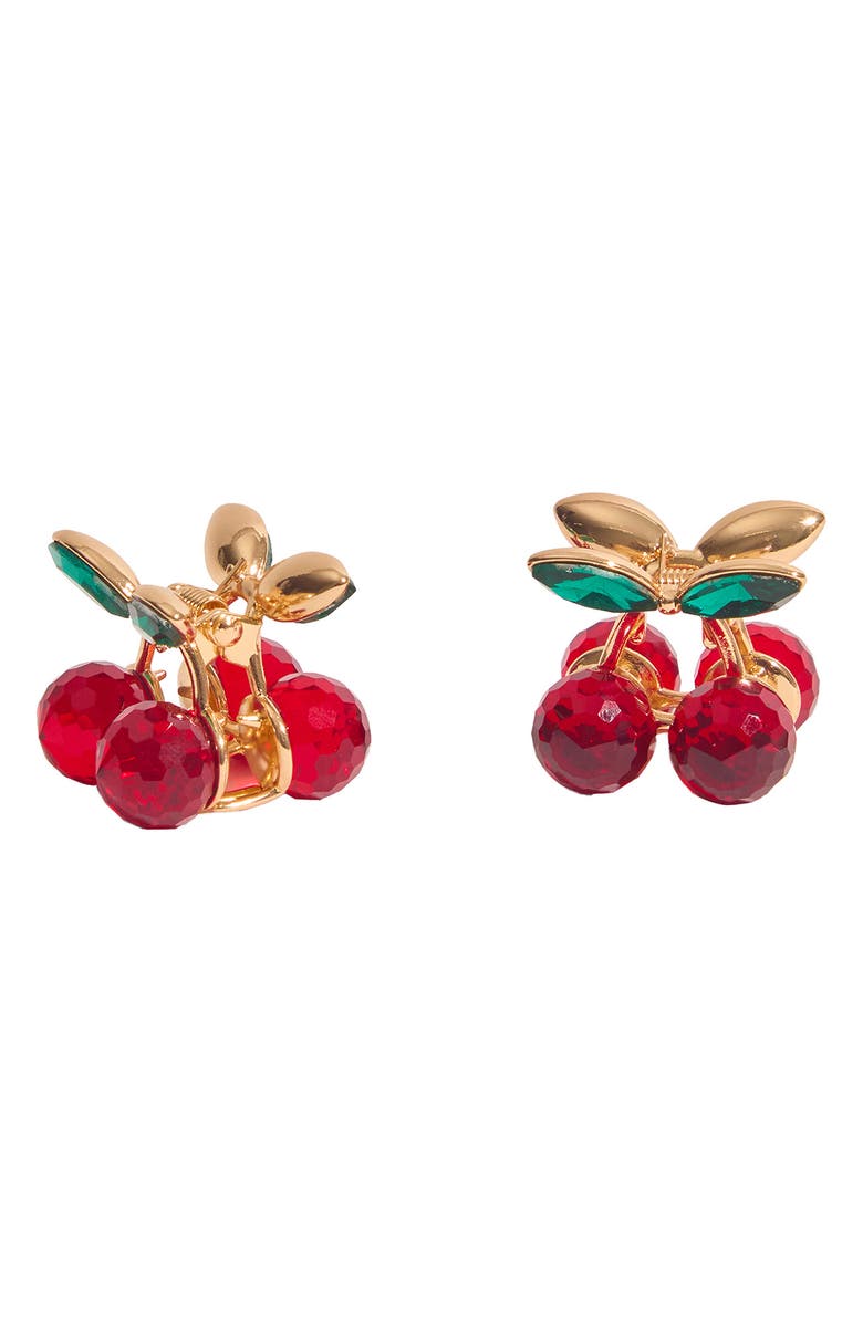 Kitsch 2-Pack Mini Cherry Crystal Claw Clips, Main, color, 