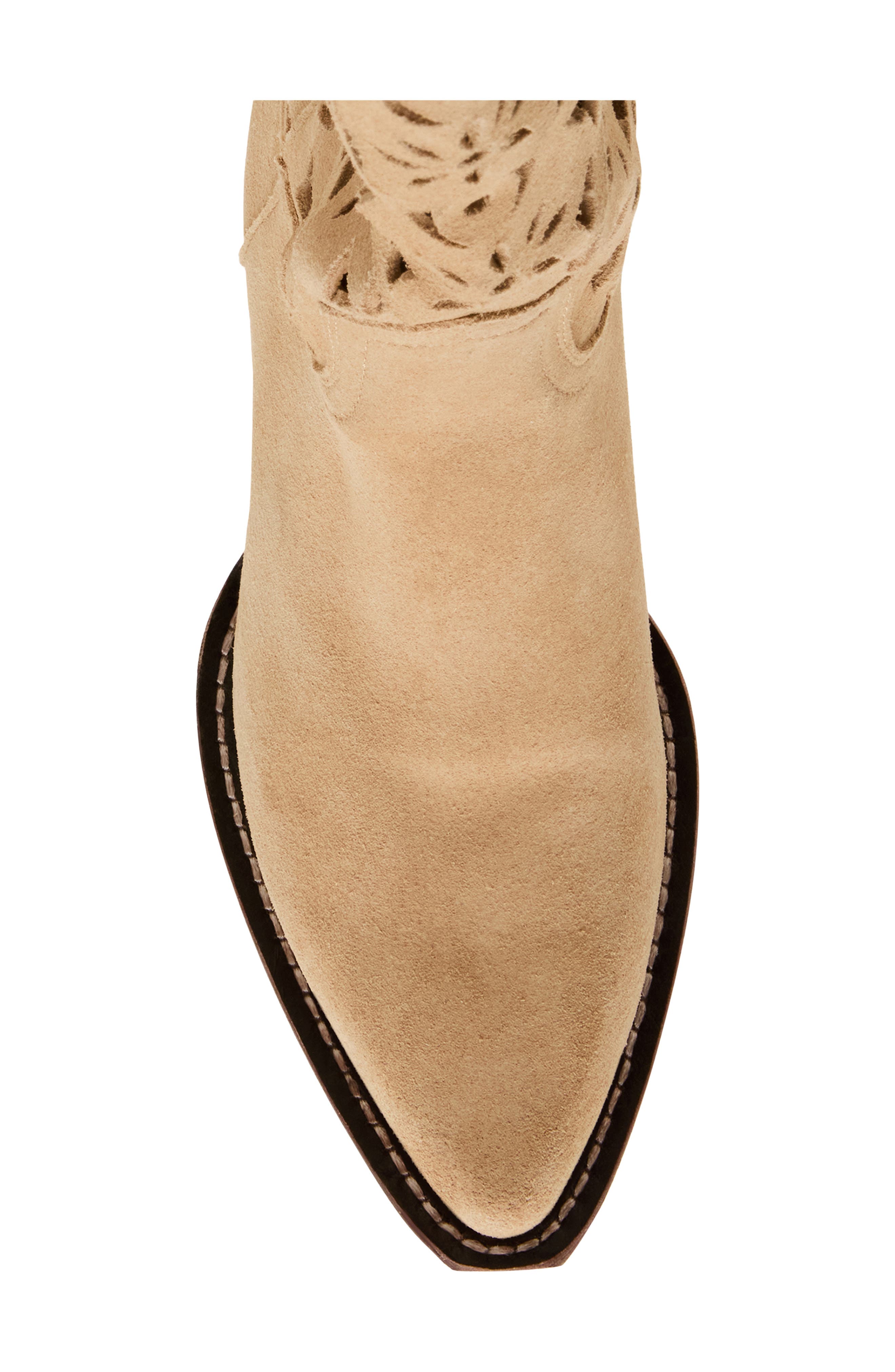 Steve Madden Albany Cutout Western Boot, Alternate, color, Taupe Suede