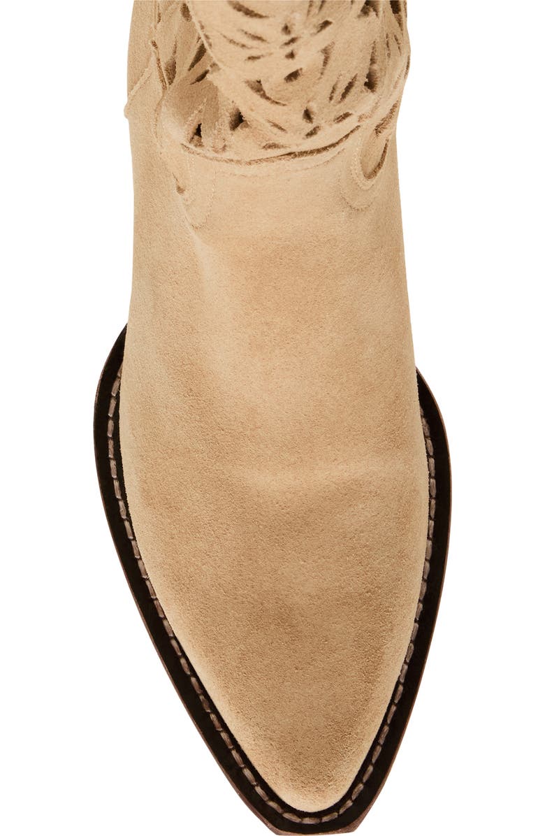 Steve Madden Albany Cutout Western Boot, Alternate, color, Taupe Suede