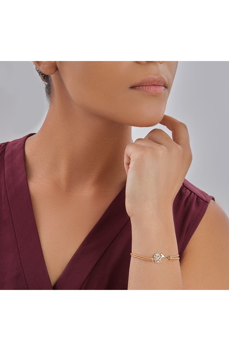 Sterling Forever Birth Flower Bracelet, Alternate, color, Silver- October