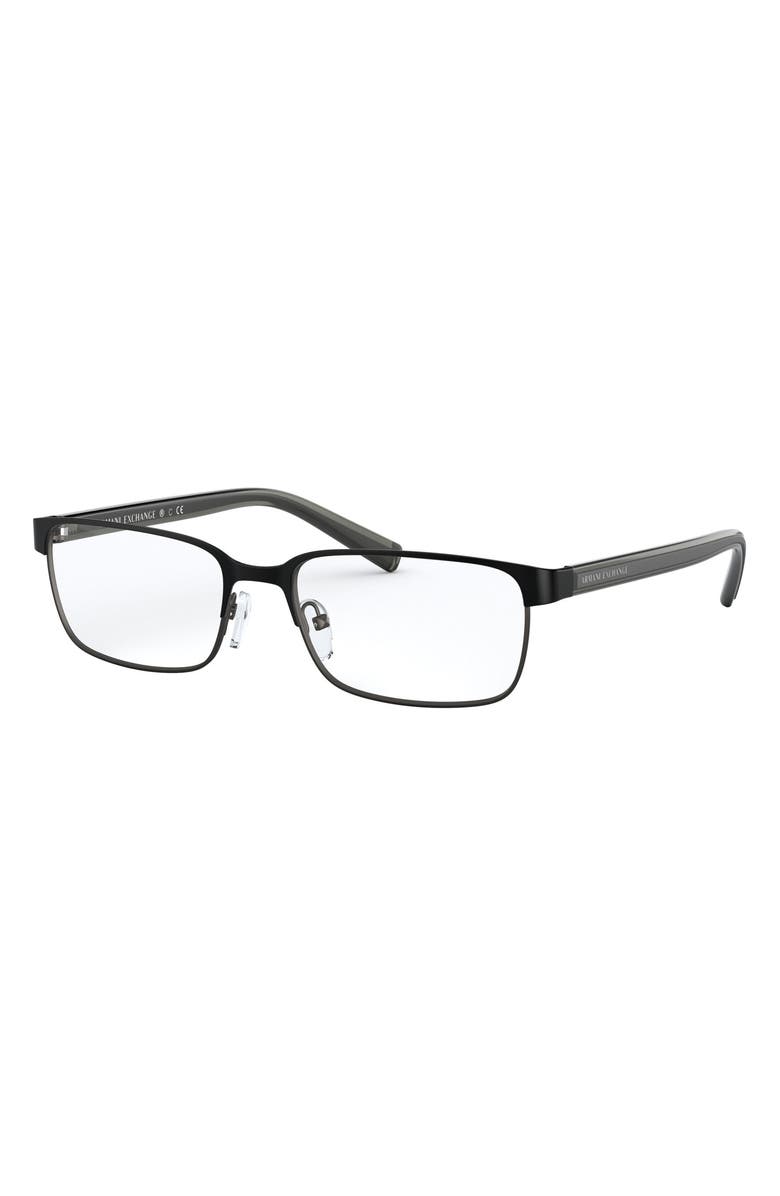 AX Armani Exchange 56mm Rectangular Reading Glasses, Alternate, color, 