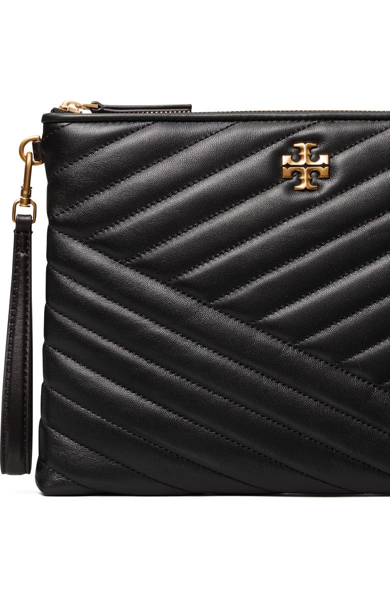 Tory Burch Kira Chevron Quilted Leather Pouch, Alternate, color,