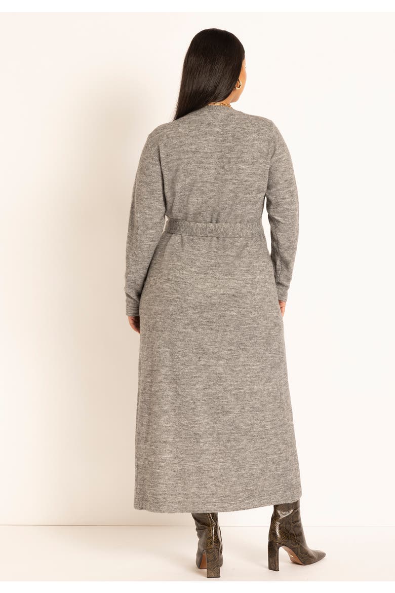 Sweater Wrap Dress, Alternate, color, MEDIUM HEATHER