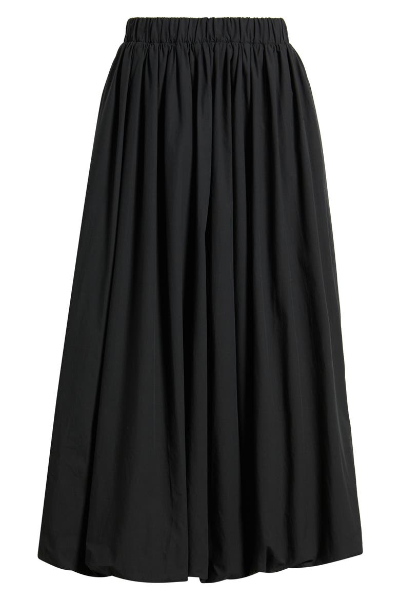 Cala Cotton Blend Bubble Midi Skirt, Alternate, color, BLACK