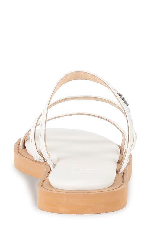 Frye Faye Strappy Slide Sandal In White