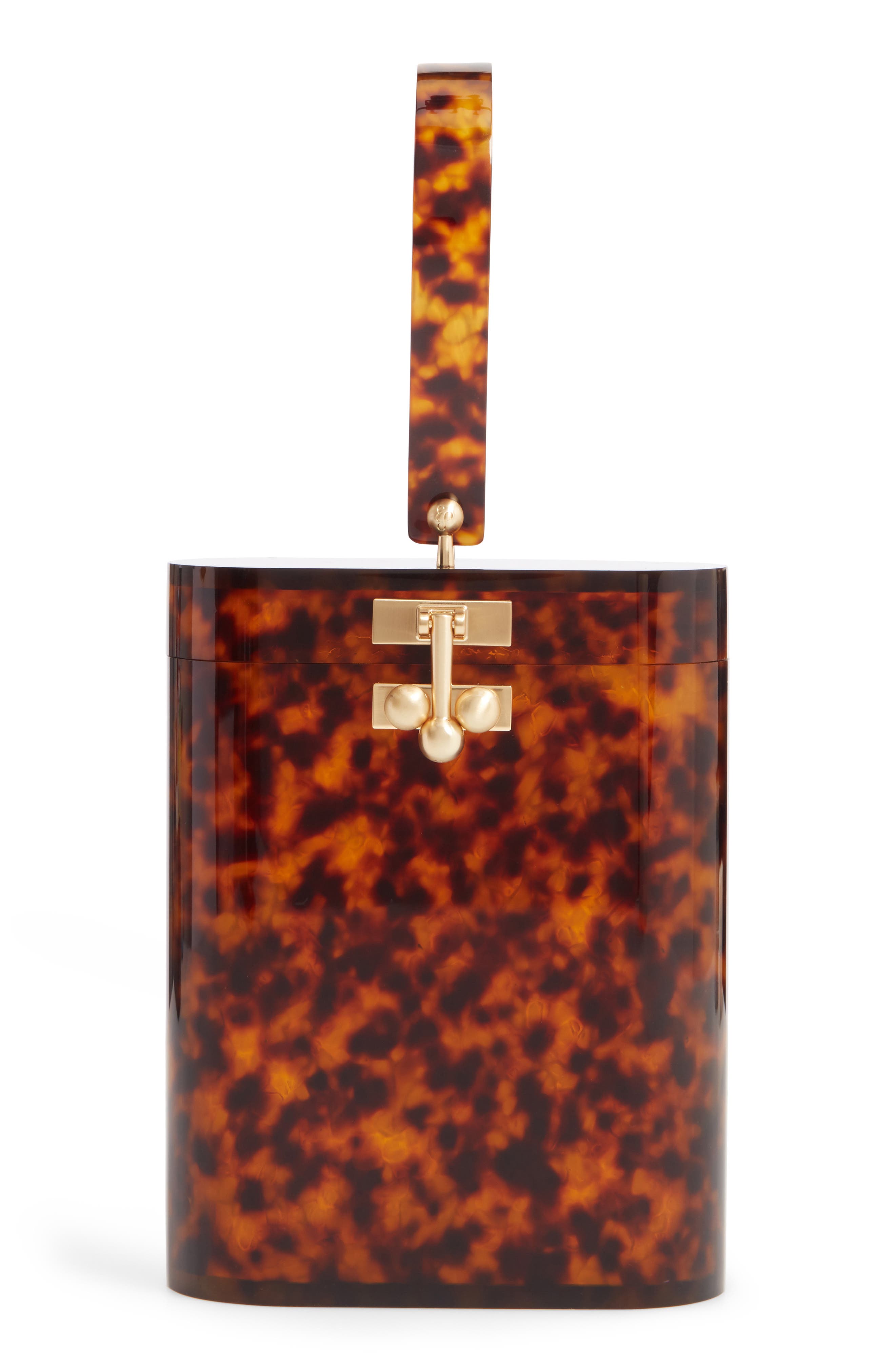 Edie Parker Oval Acrylic Bucket Bag, Main, color, 