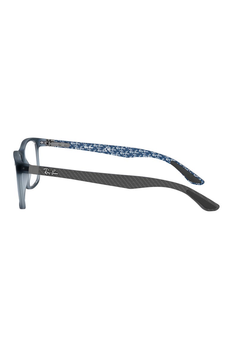 55mm Square Optical Glasses, Alternate, color, MATTE BLUE