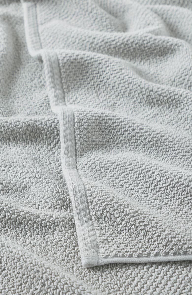 Woven & Weft Cotton 4-Pack Textured Bath Towel Set, Alternate, color, Light Grey