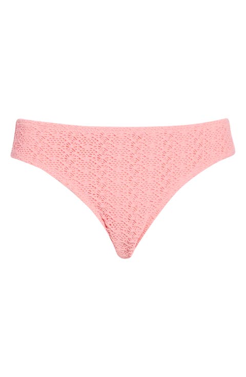 Net Overlay Hipster Bikini Bottoms