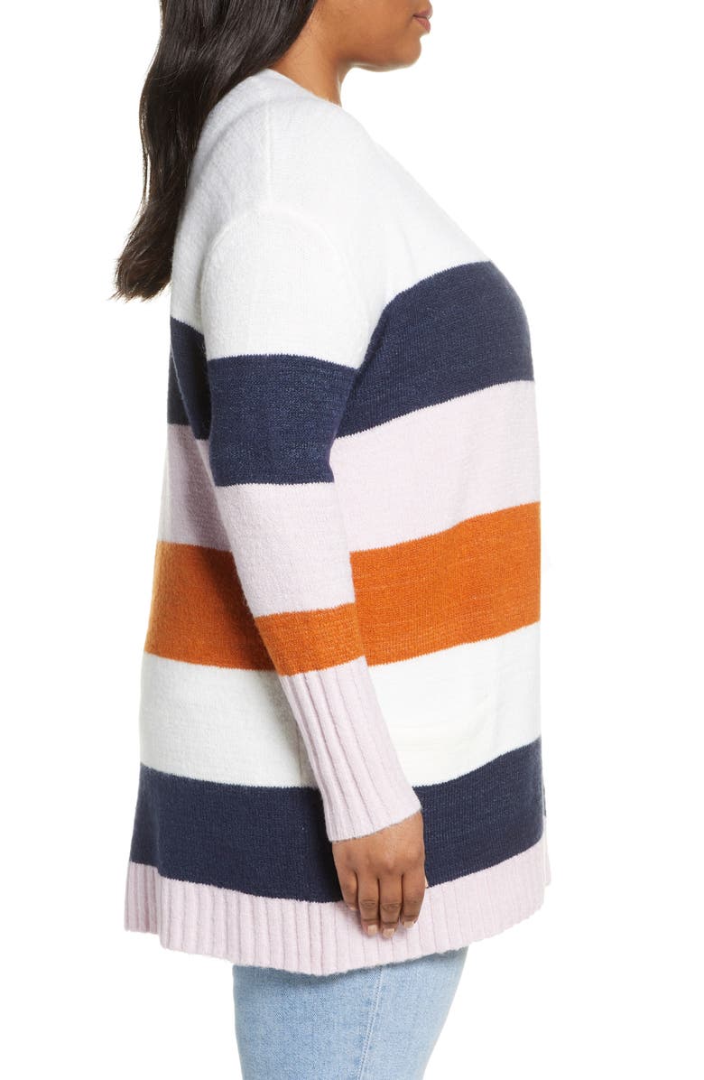 Caslon<sup>®</sup> Stripe Cardigan, Alternate, color,