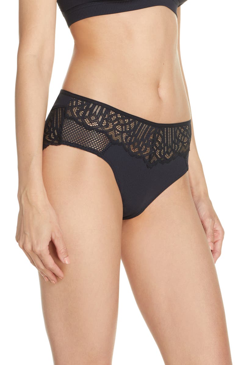 Hanro Nala Lace Trim Briefs, Alternate, color, 