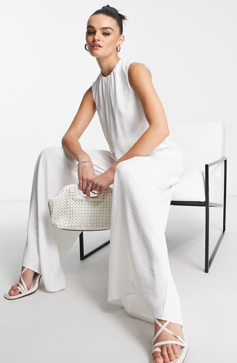 ASOS DESIGN Minimal Wide Leg Jumpsuit, Alternate, color,