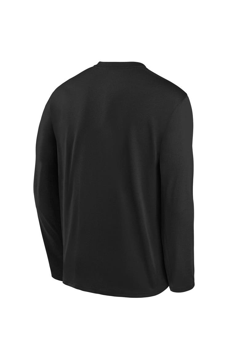 Youth Nike Black Washington Commanders Team Color Split Long Sleeve T-Shirt, Alternate, color, Black