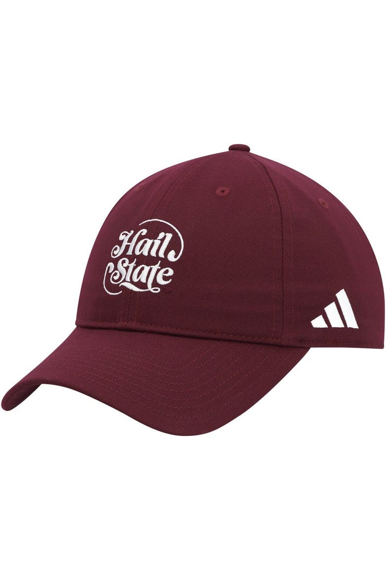 Men's adidas Maroon Mississippi State Bulldogs Slouch Adjustable Hat, Main, color, Maroon