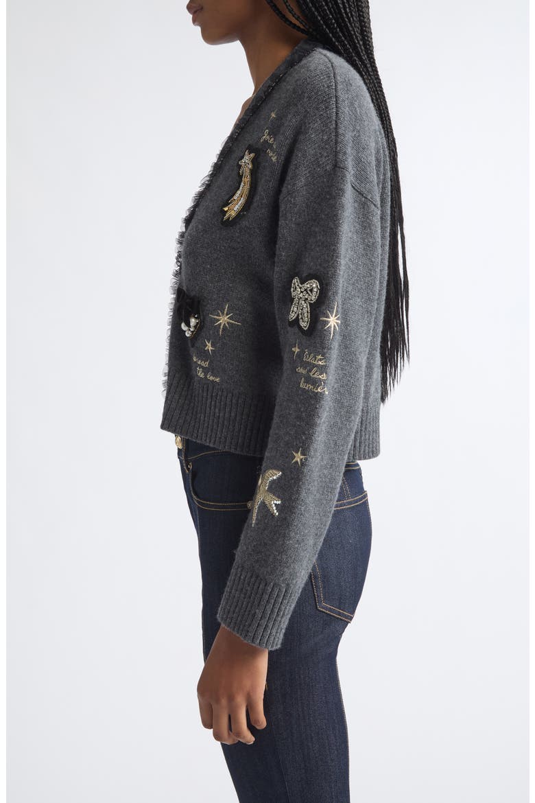 Holiday Doodles Cardigan, Alternate, color, CHARCOAL HEATHER GREY