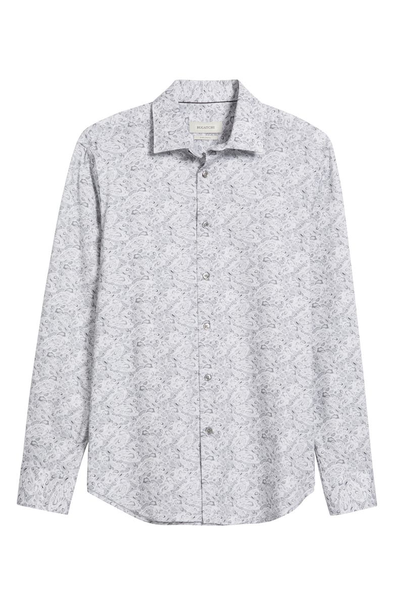 Bugatchi James OoohCotton<sup>®</sup> Button-Up Shirt, Alternate, color, Platinum