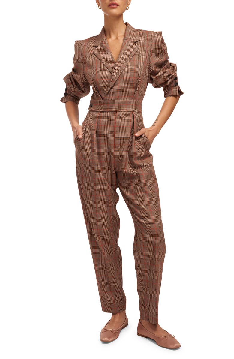 Equipment Beau Plaid Jumpsuit, Main, color, 
