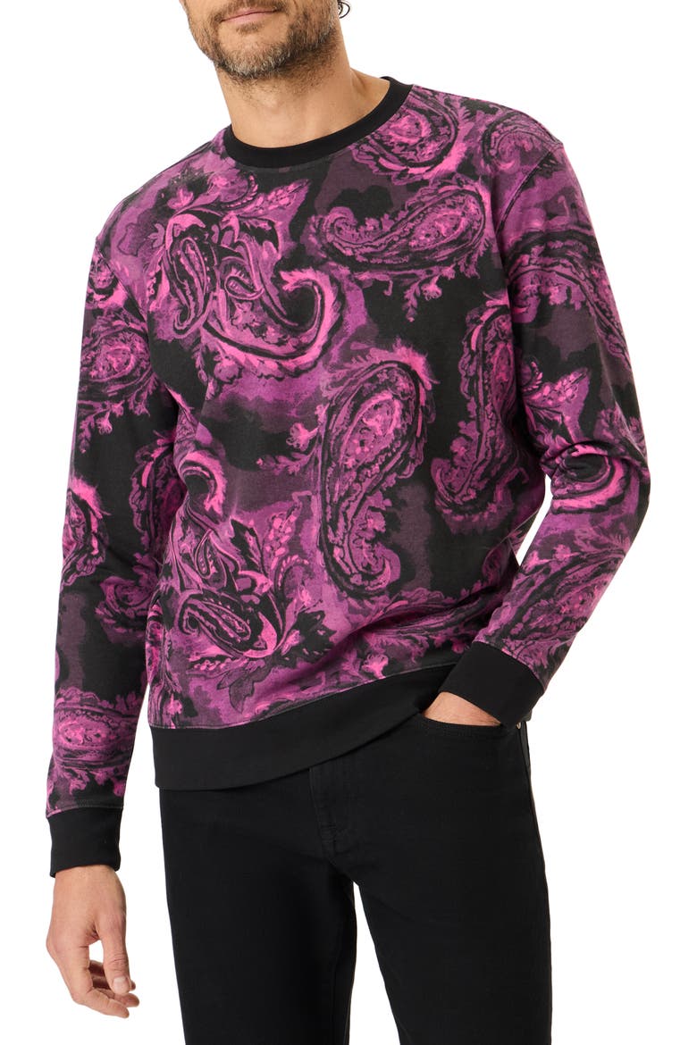Paisley Long Sleeve T-Shirt, Main, color, BERRY