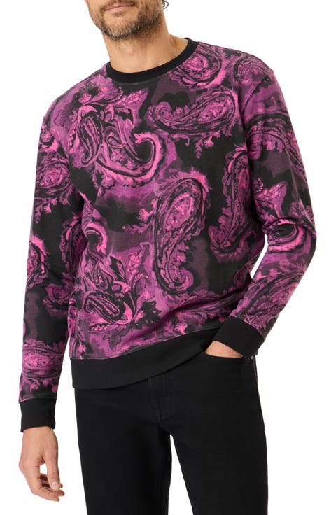 Paisley Crewneck Long Sleeve T-Shirt