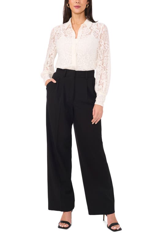 VINCE CAMUTO VINCE CAMUTO LACE BUTTON-UP SHIRT