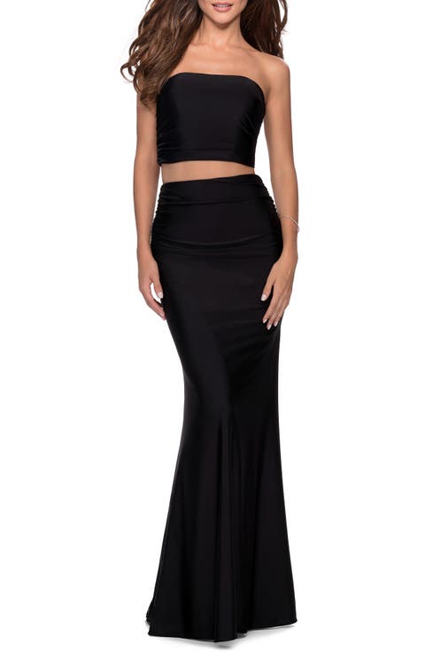Tube Top Two Piece Long Jersey Dress