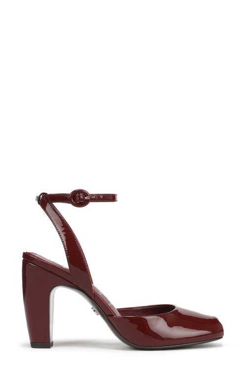 Sam Edelman Wrenna Ankle Strap Peep Toe Pump In Burgundy