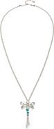 UNODE50 Long Pendant Necklace With a Dragonfly