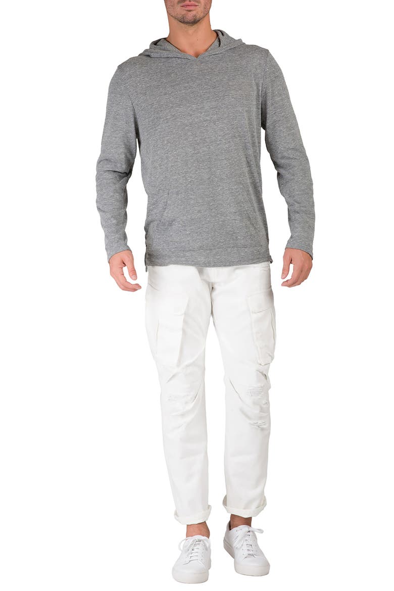 Distressed Slim Straight Cargo Jeans, Alternate, color, SNOWMAN