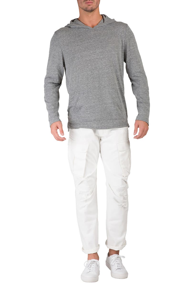 LEVEL 7 Distressed Slim Straight Cargo Jeans, Alternate, color, Snowman