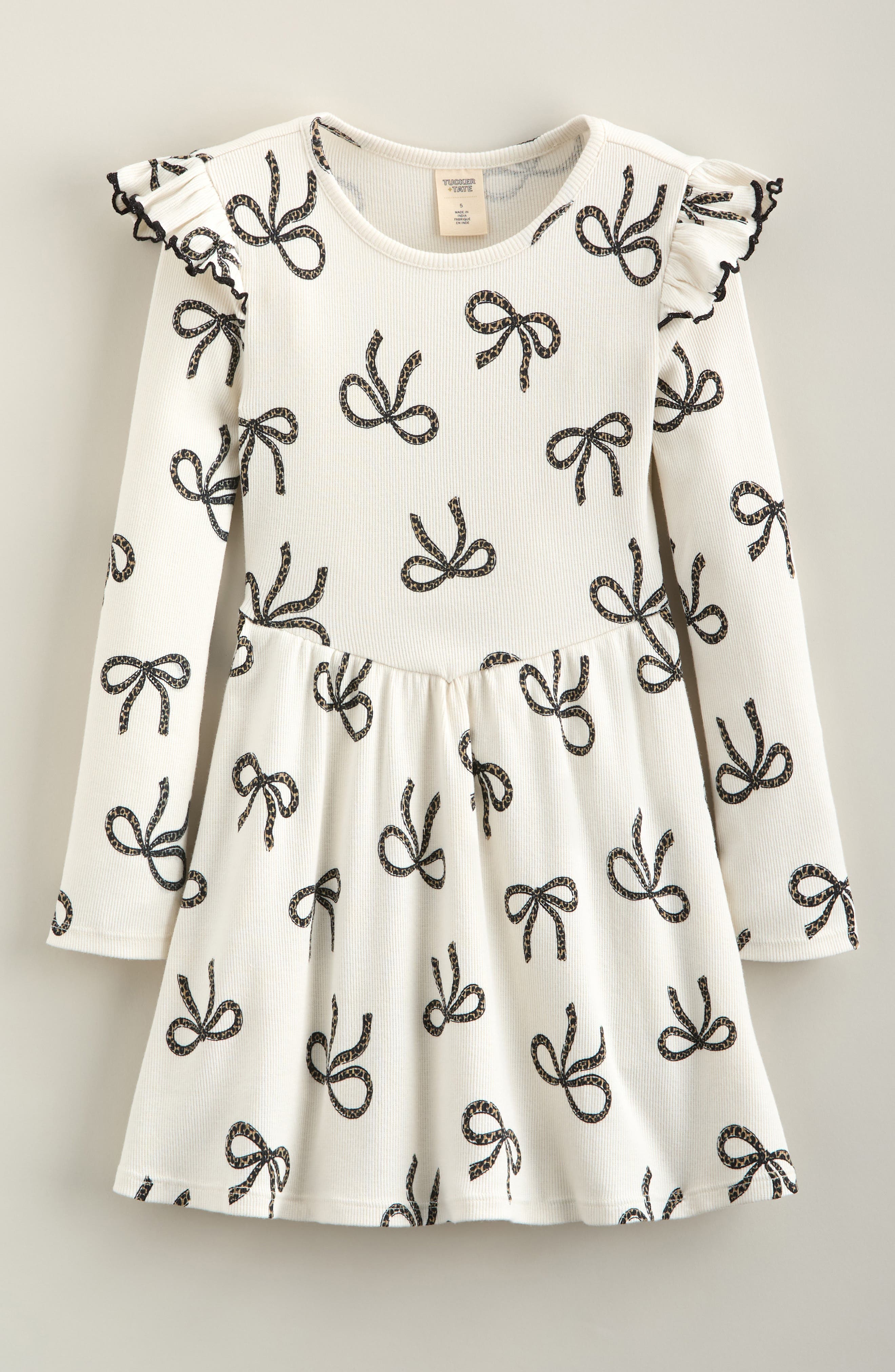 selected IVORY TOFU LEOPARD BOWS