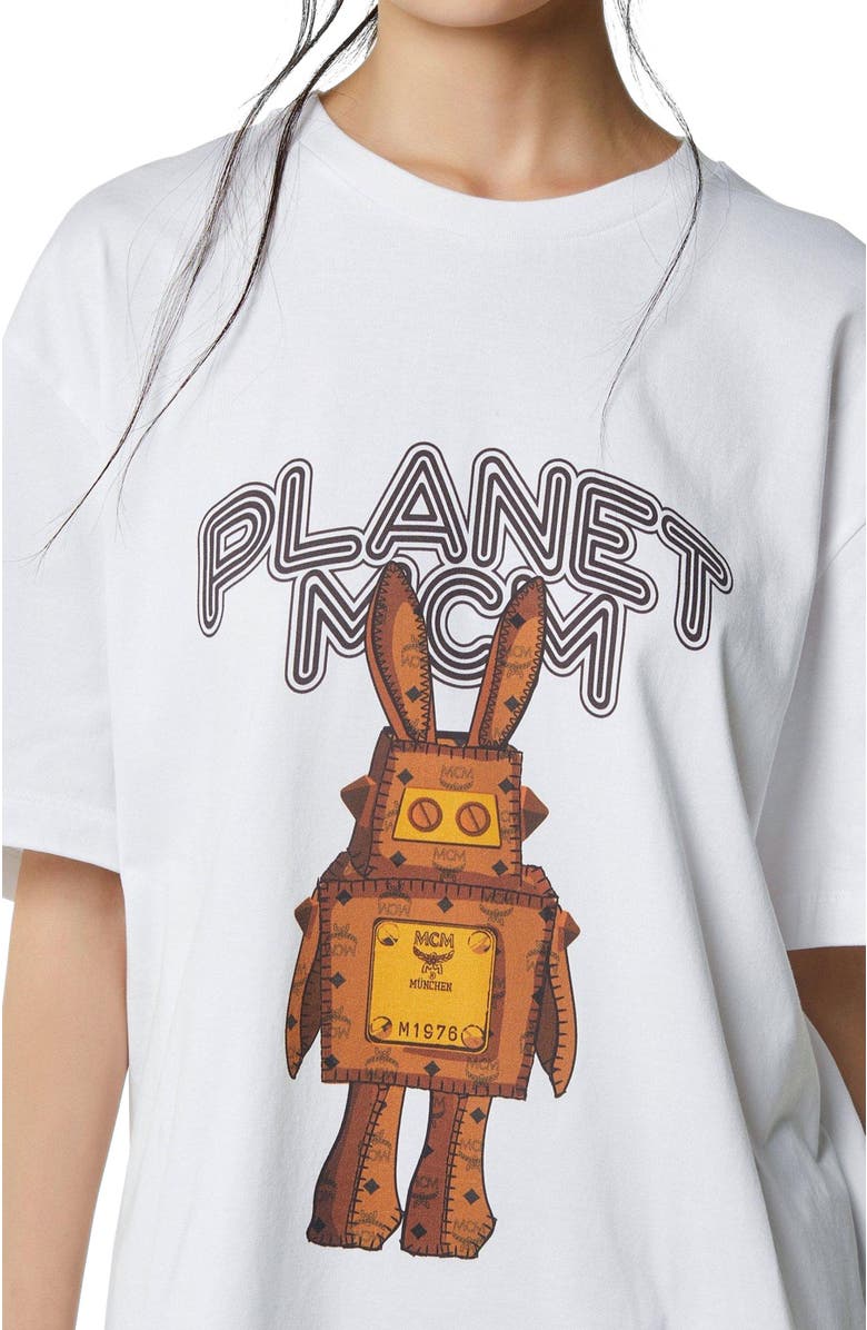 MCM Planet MCM Rabot T-Shirt in Organic Cotton, Alternate, color, White