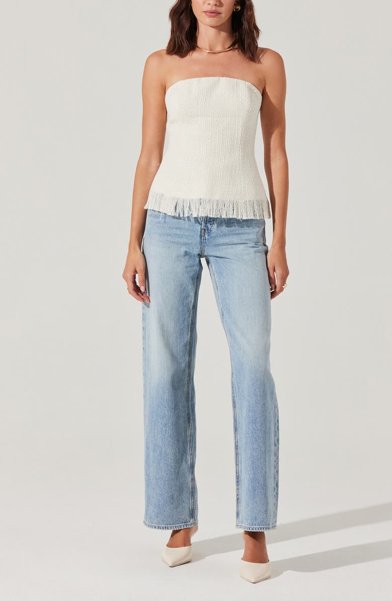 ASTR the Label Lorene Strapless Tweed Top, Alternate, color,