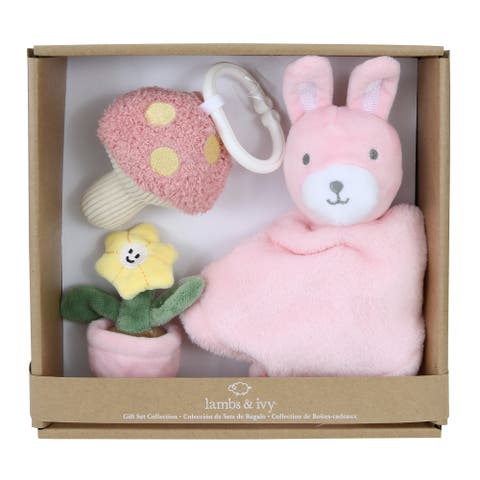 Garden Bunny 3-Piece Developmental Infant Baby Plush Gift Set