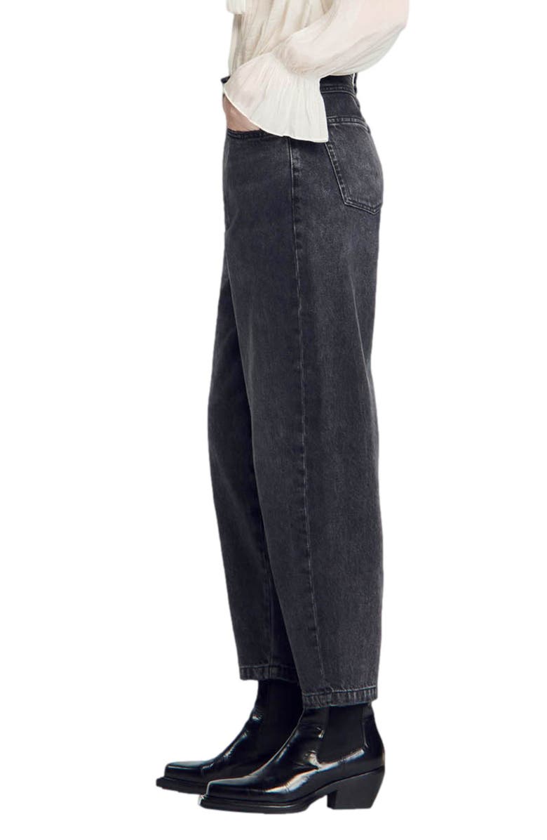 SANDRO Rawy High Waist Tapered Leg Jeans, Alternate, color,