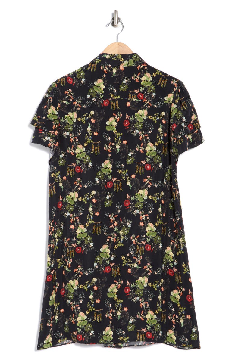 Alice + Olivia Jem Short Sleeve Shirtdress, Alternate, color, Blush Kiss Black