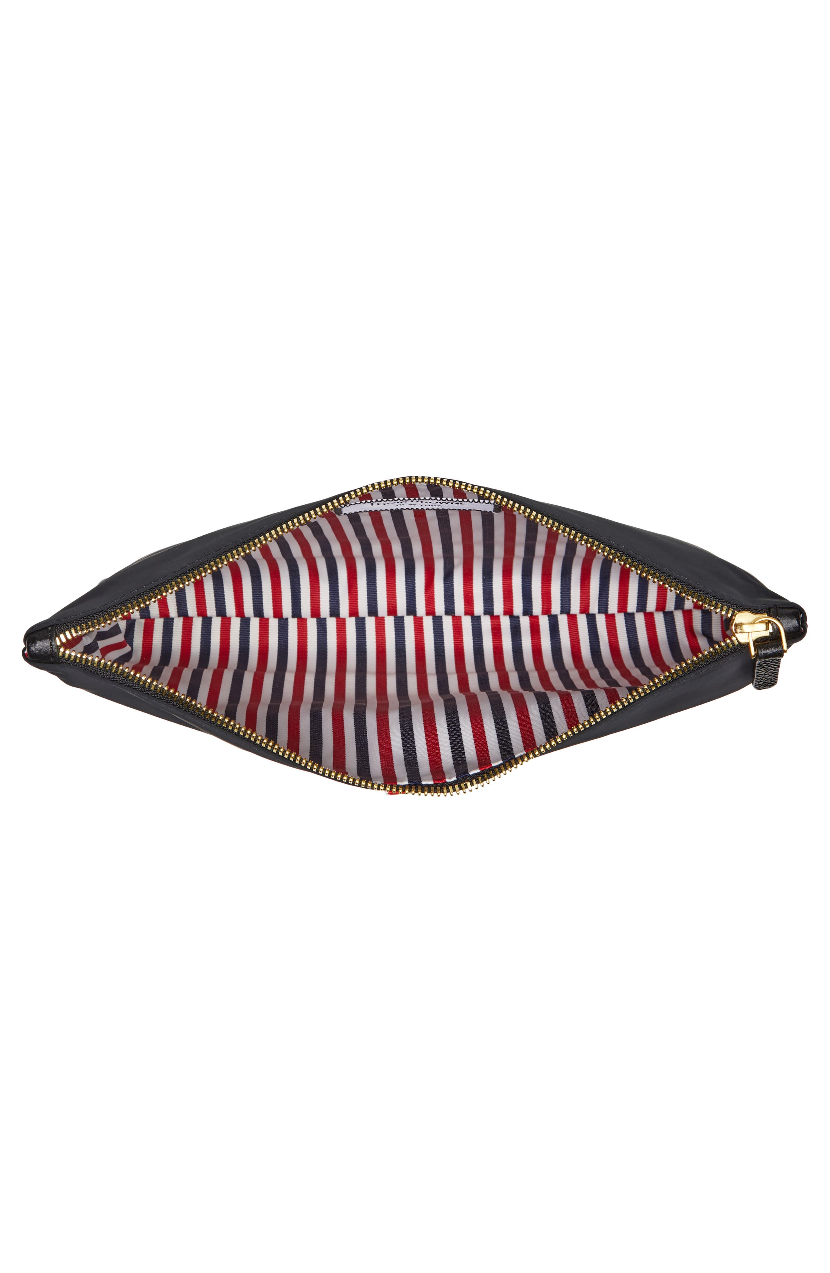 Thom Browne Large Twill Zip Pouch, Alternate, color, 