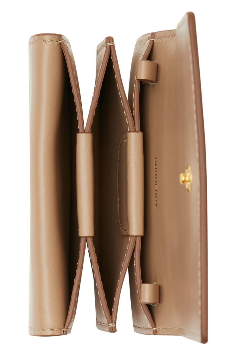 Grainy Leather Card Case with Detachable Strap, Alternate, color, ARCHIVE BEIGE